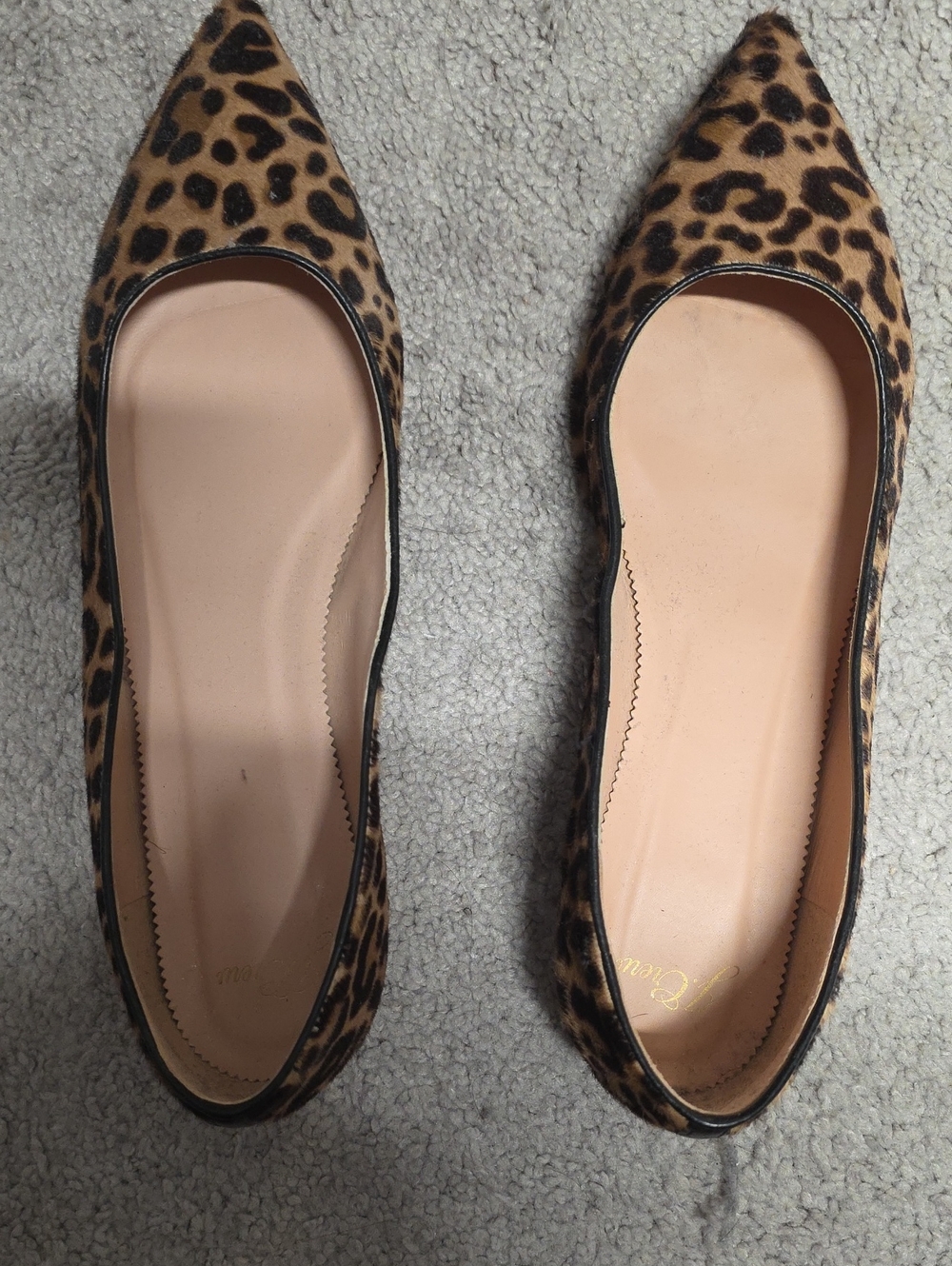 J. Crew Leopard Print Pointed Toe Flats - Women